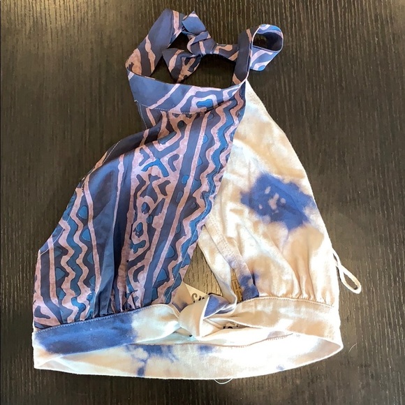 NWT Urban Outfitters Tie-Front Cropped Halter Top - Picture 5 of 9